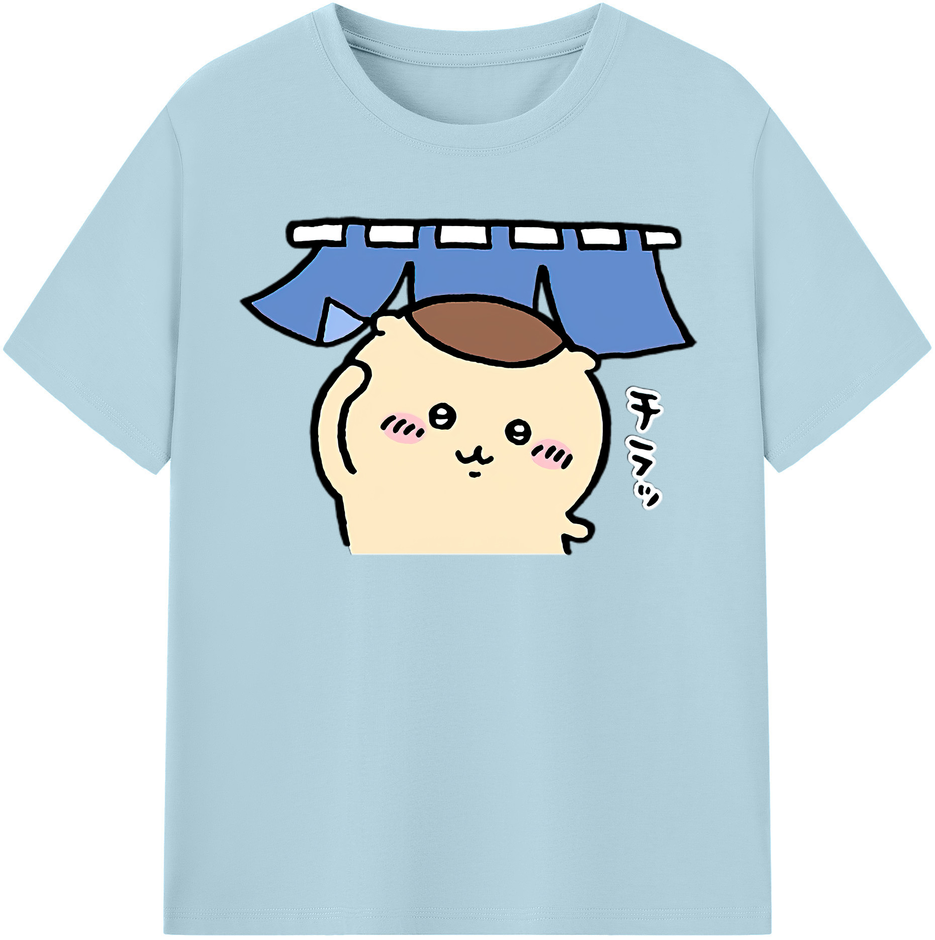 （画像用） ちいかわ くりまんじゅう Chii-kawa kuri manjū 綿100％半袖Tシャツ（フロントプリント）